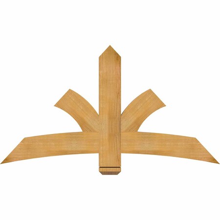 Ekena Millwork Davenport Rough Sawn Timber Gable Bracket, Western Red Cedar, 60"W x 32"H x 2"D x 6"F, 13/12 Pitch GBW060X32X0206DAV00RWR